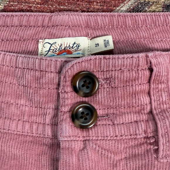 FAHERTY High Rise Pink Corduroy Pants Size 29 - Picture 3 of 14